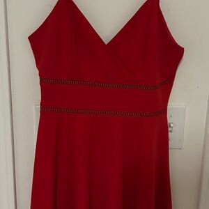 Medium sexy spaghetti strap red dress.